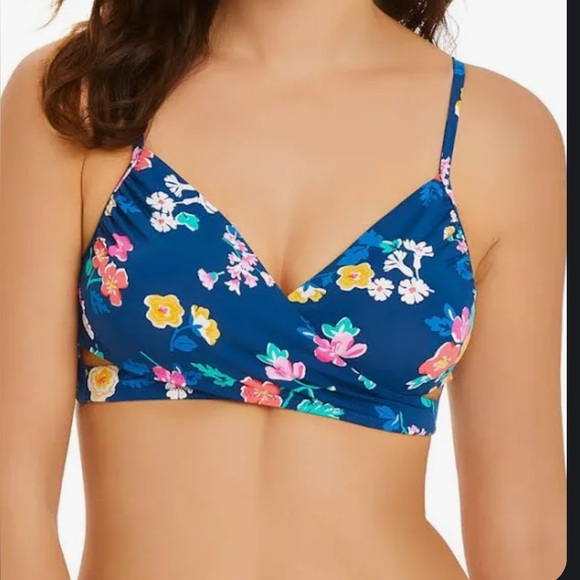 Vera Bradley Blue Bikini Top - Picture 1 of 6